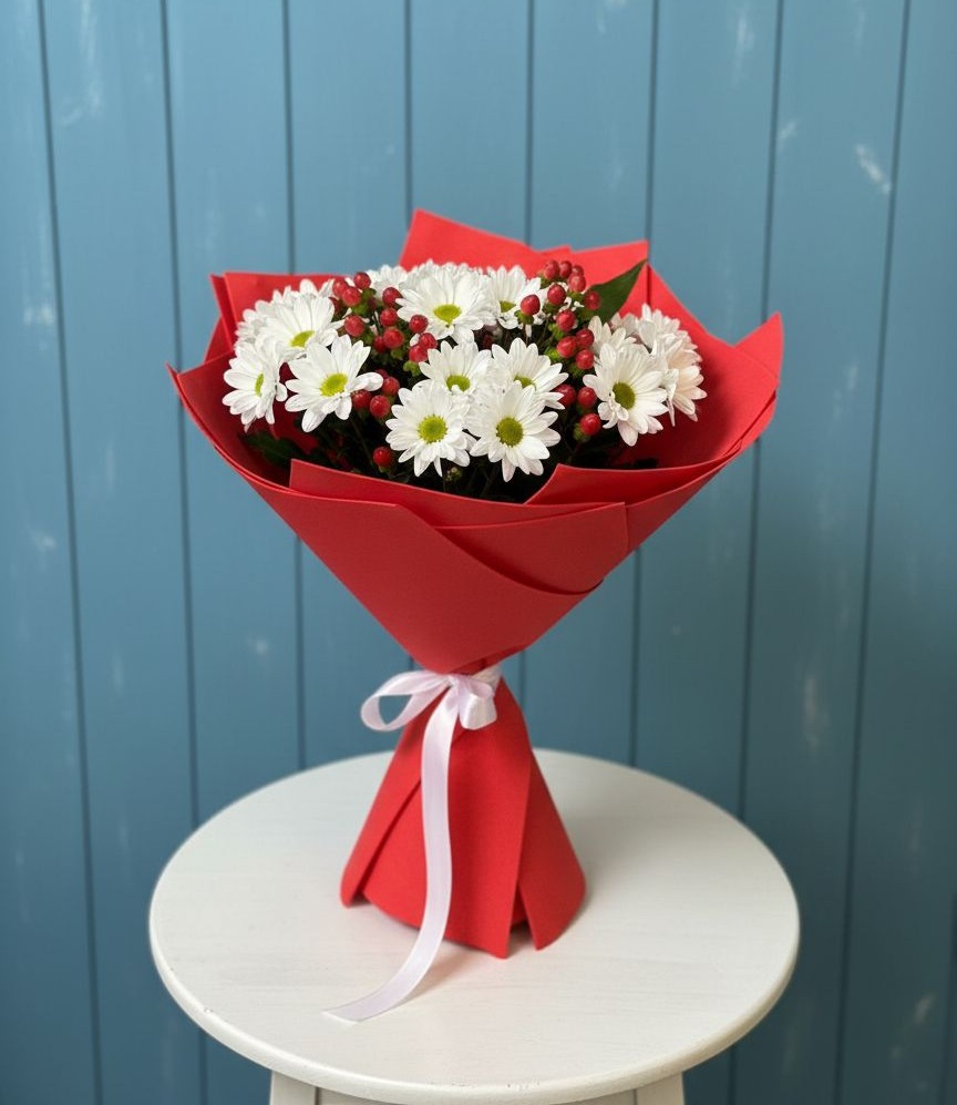 Букет цветов из: Хризантемы в Васильчиново