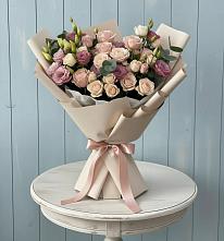 Букет цветов из:  Розы и Лизиантусы в Васильчиново