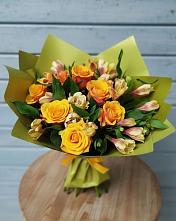 Букет цветов из:  Альстромерии и Розы в Васильчиново