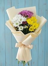 Букет цветов из:  Хризантемы #REPLACE_PRED# Васильчиново