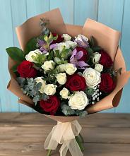 Букет цветов из:  Розы и Альстромерии #REPLACE_PRED# Васильчиново