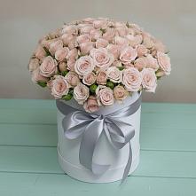 Цветочная композиция из Розы в шляпной коробке в Васильчиново