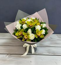 Букет цветов из:  Орхидеи и Розы в Васильчиново