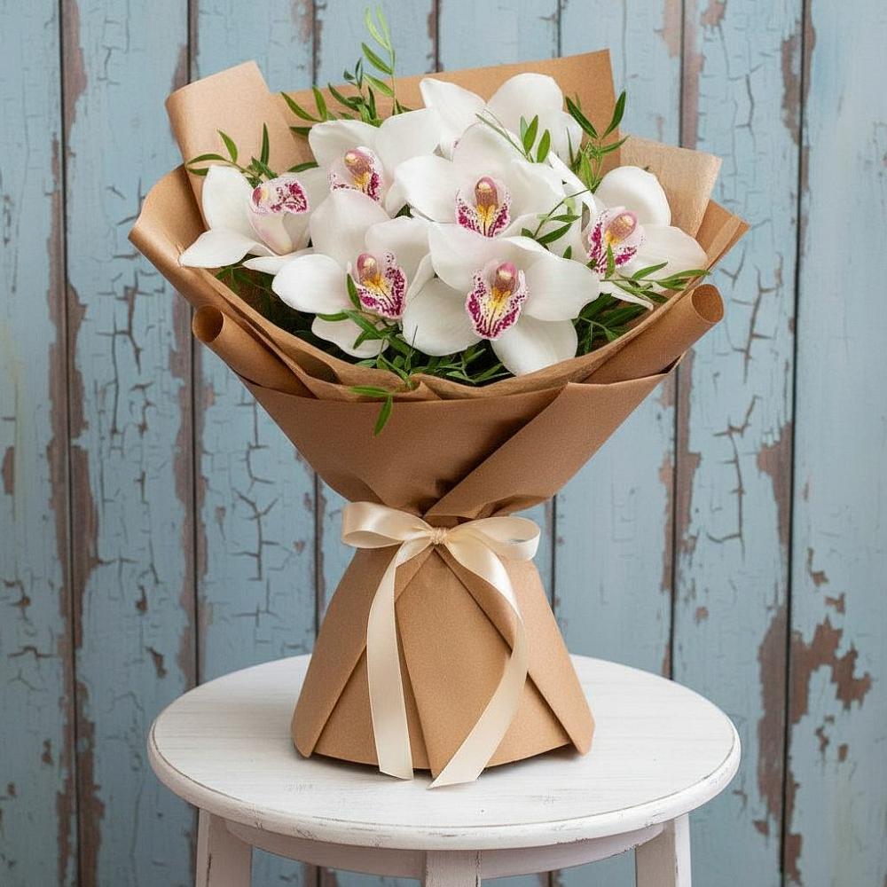Букет цветов из: Орхидеи и Розы в Васильчиново