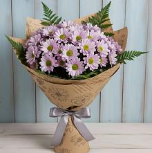 Букет цветов из:  Хризантемы #REPLACE_PRED# Васильчиново