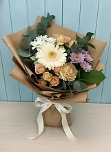 Букет цветов из:  Герберы и Хризантемы в Васильчиново