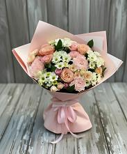 Букет цветов из:  Гвоздики, Розы и Хризантемы в Васильчиново