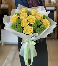 Букет цветов из:  Хризантемы и Розы в Васильчиново