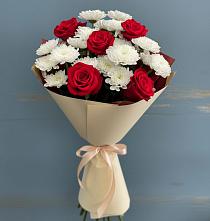 Букет цветов из:  Розы и Хризантемы в Васильчиново
