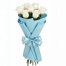 Букет 7 белых роз Проуд в Васильчиново