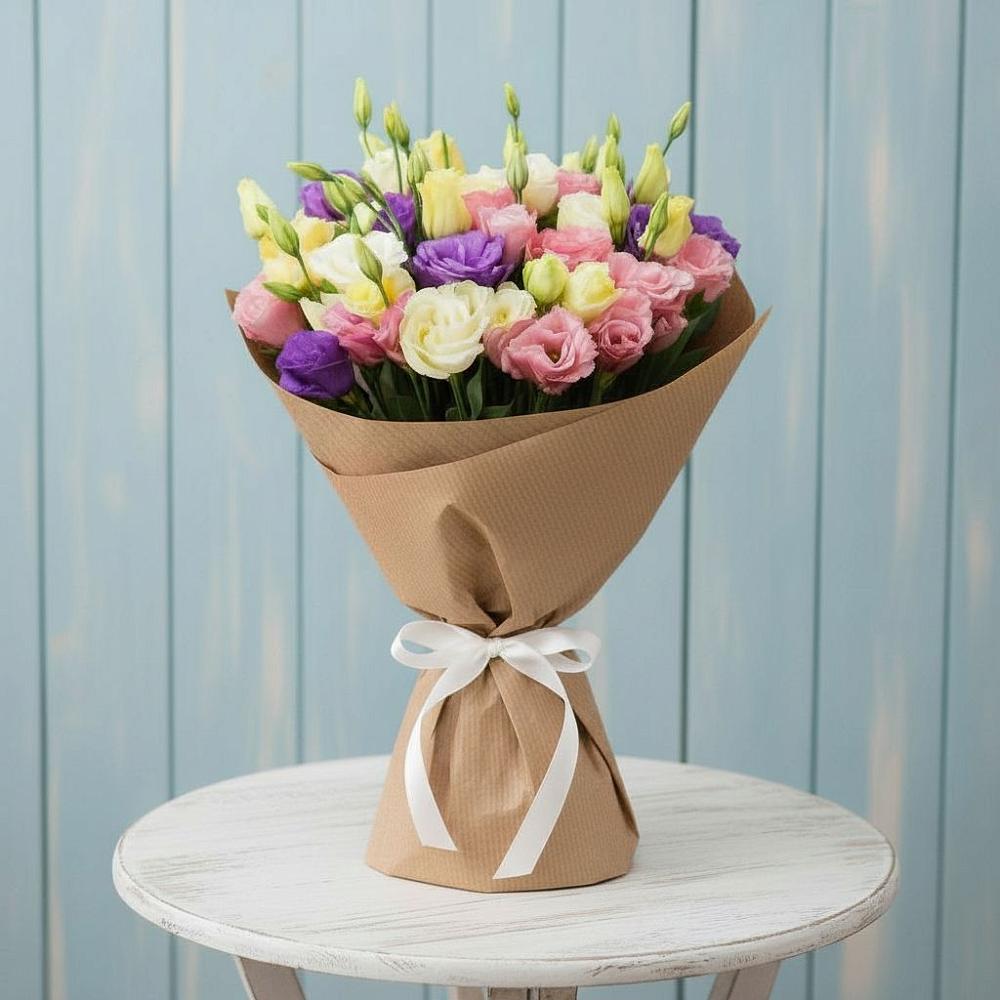 Букет цветов из: Лизиантусы в Васильчиново