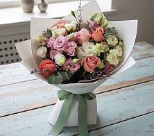 Букет цветов из:  Розы, Лизиантусы и Гвоздики #REPLACE_PRED# Васильчиново