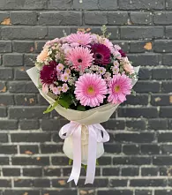 Букет цветов из:  Герберы и Хризантемы #REPLACE_PRED# Васильчиново