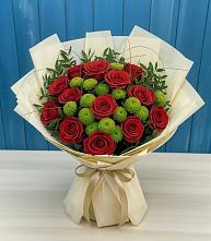 Букет цветов из:  Розы и Хризантемы в Васильчиново