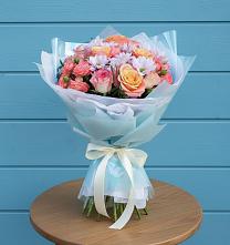 Букет цветов из:  Хризантемы и Розы #REPLACE_PRED# Васильчиново