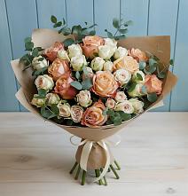 Букет цветов из:  Альстромерии и Розы #REPLACE_PRED# Васильчиново