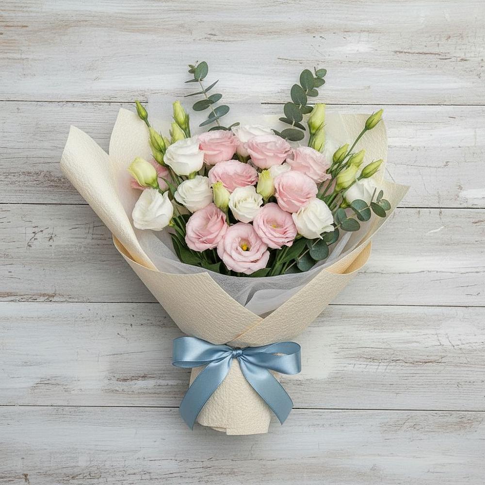 Букет цветов из: Лизиантусы в Васильчиново